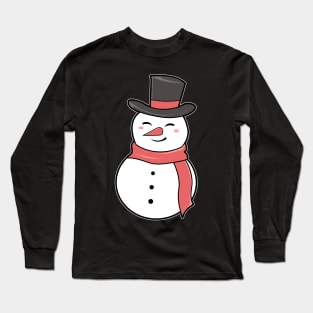 Cute Snowman Long Sleeve T-Shirt